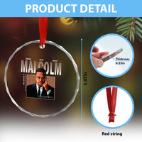 Black History Hero Malcolm X Crystal Glass Ornament Stumbling Is Not Falling TS12