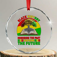 Black History Honoring The Past Inspiring The Future Crystal Glass Ornament African American Pride - Wonder Print Shop