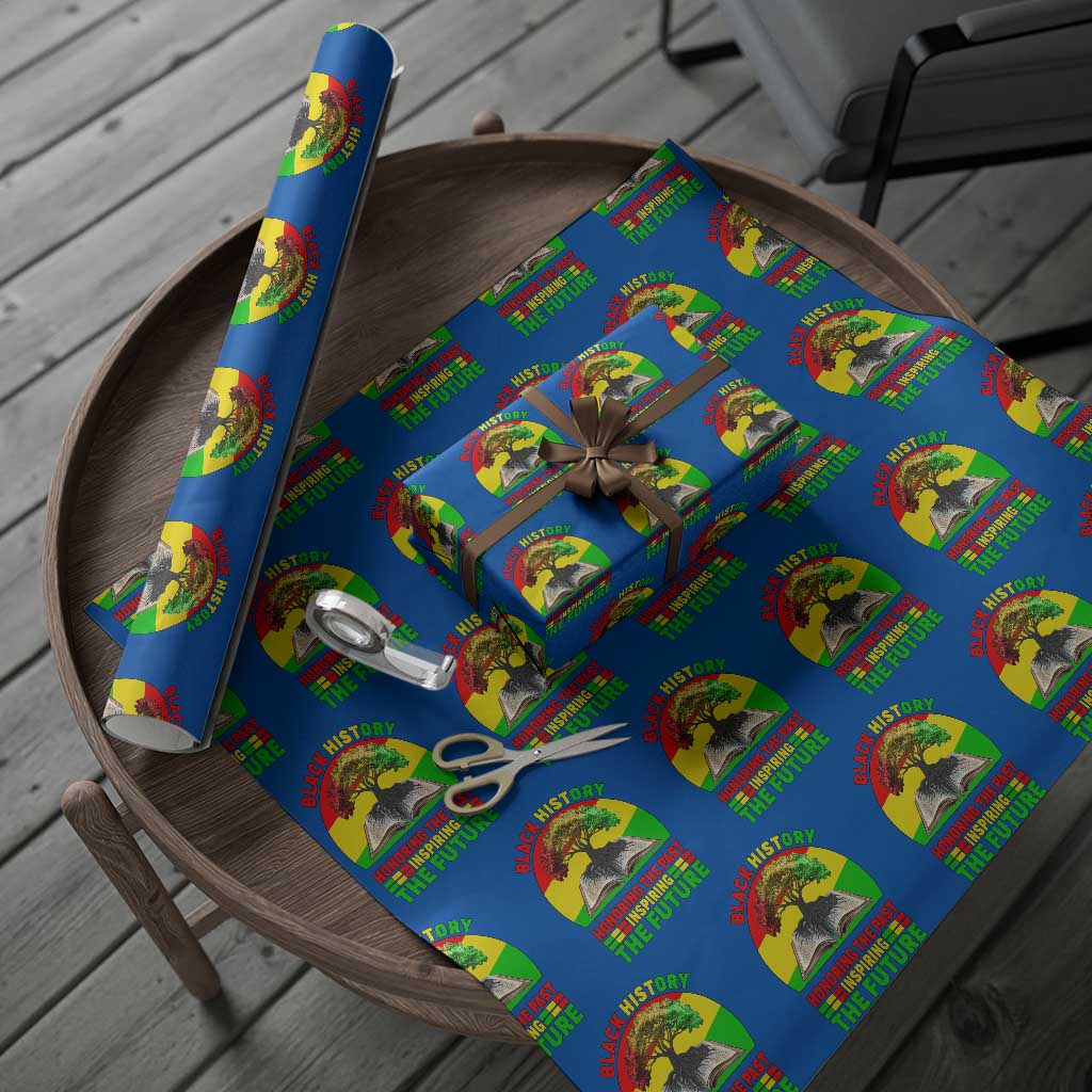 Black History Honoring The Past Inspiring The Future Wrapping Paper Roll African American Pride - Wonder Print Shop