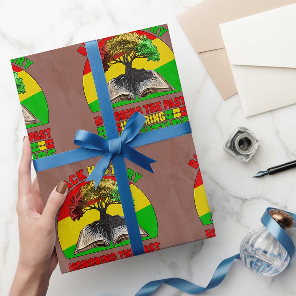 Black History Honoring The Past Inspiring The Future Wrapping Paper Roll African American Pride - Wonder Print Shop
