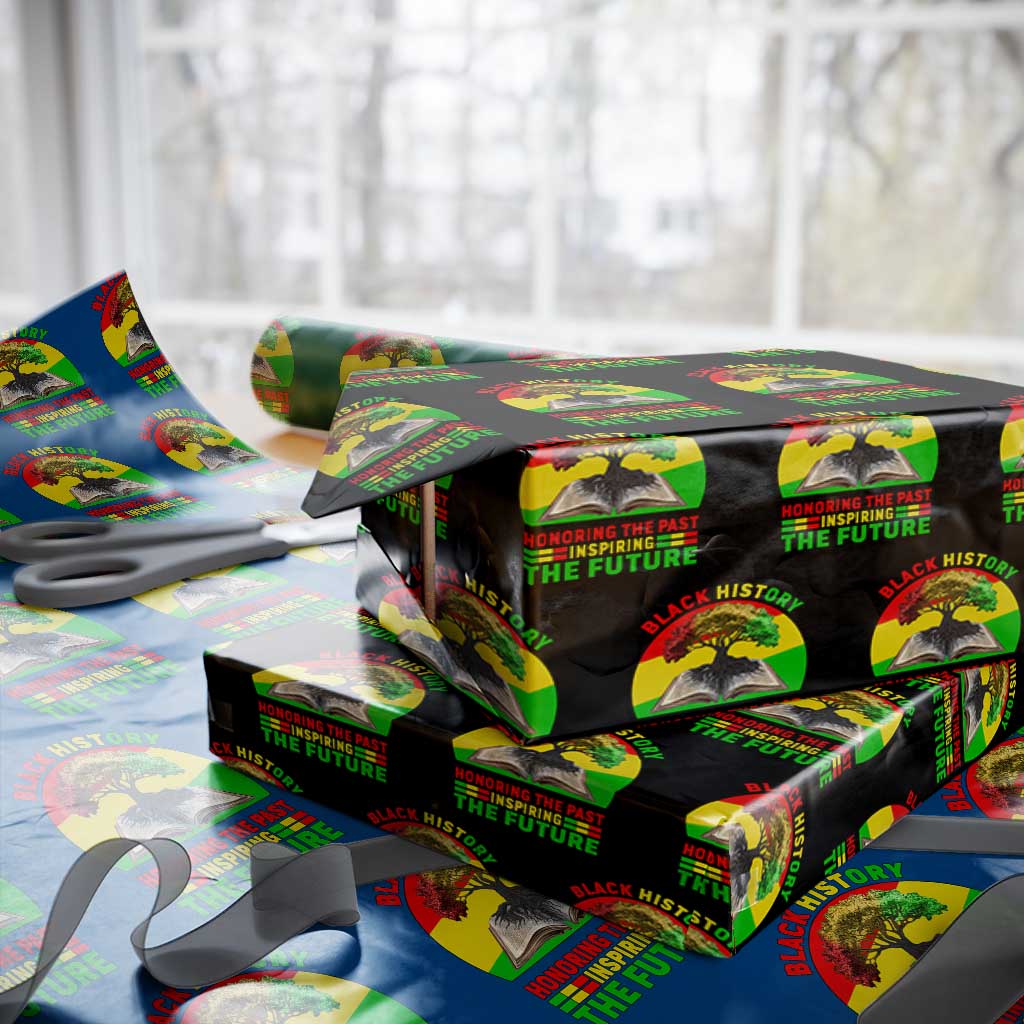 Black History Honoring The Past Inspiring The Future Wrapping Paper Roll African American Pride - Wonder Print Shop