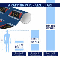 Black History Is American History Wrapping Paper Roll Afro African Black American Heritage Flag