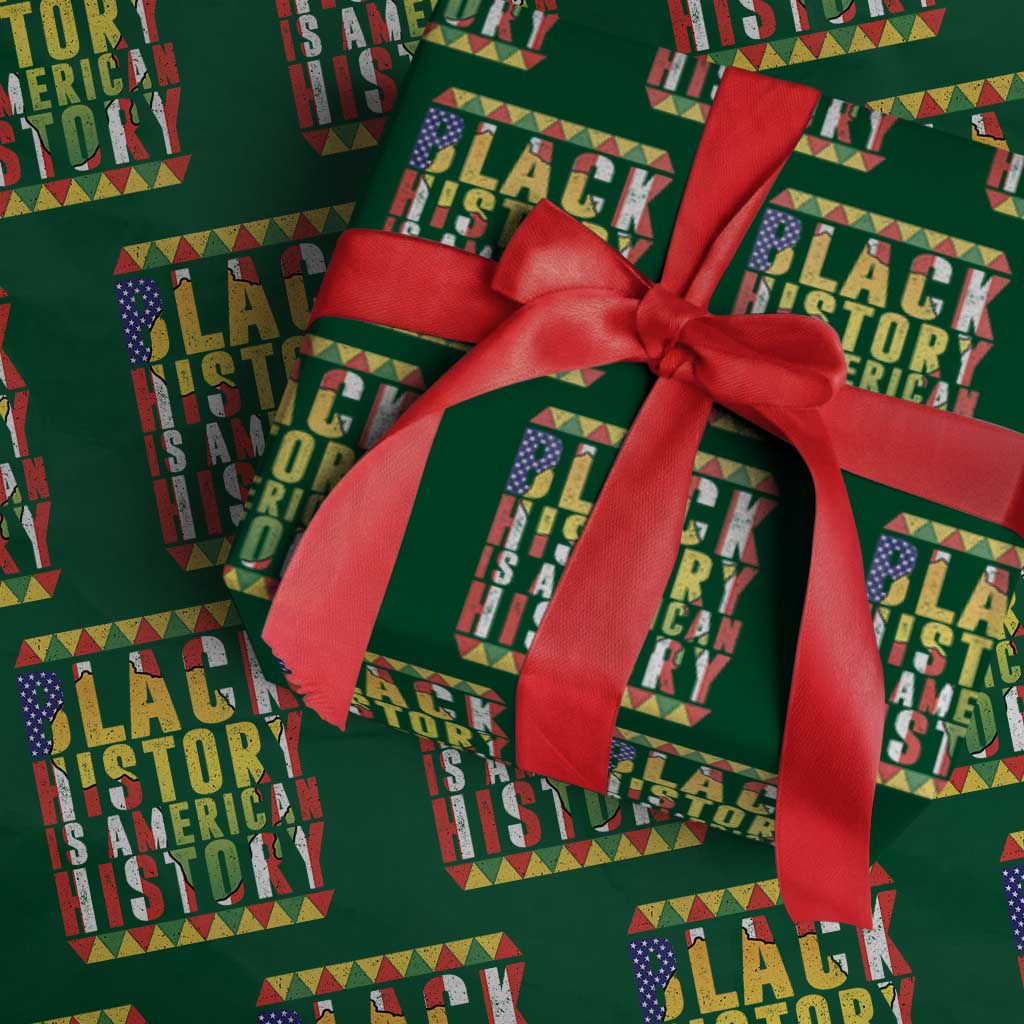 Black History is American History Wrapping Paper Roll Patriotic African Pride