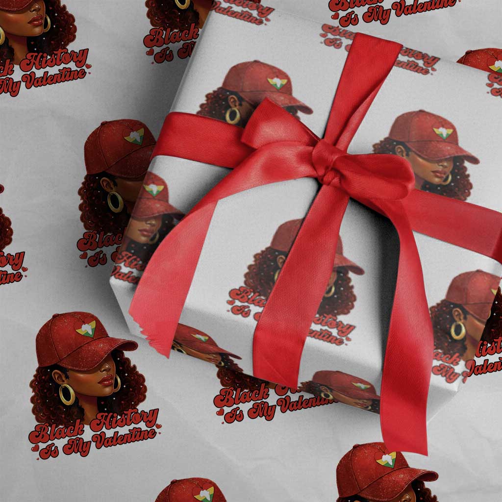 Black History Is My Valentine Wrapping Paper Roll Melanin Pride Valentines Day Gift - Wonder Print Shop
