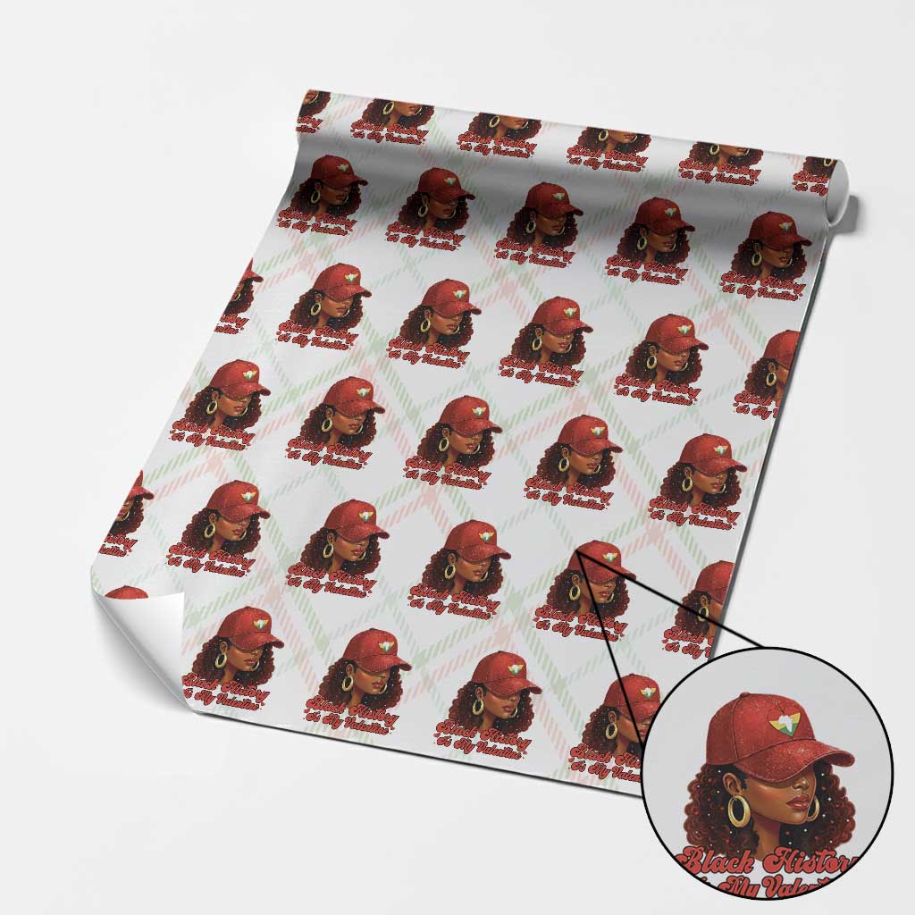 Black History Is My Valentine Wrapping Paper Roll Melanin Pride Valentines Day Gift - Wonder Print Shop