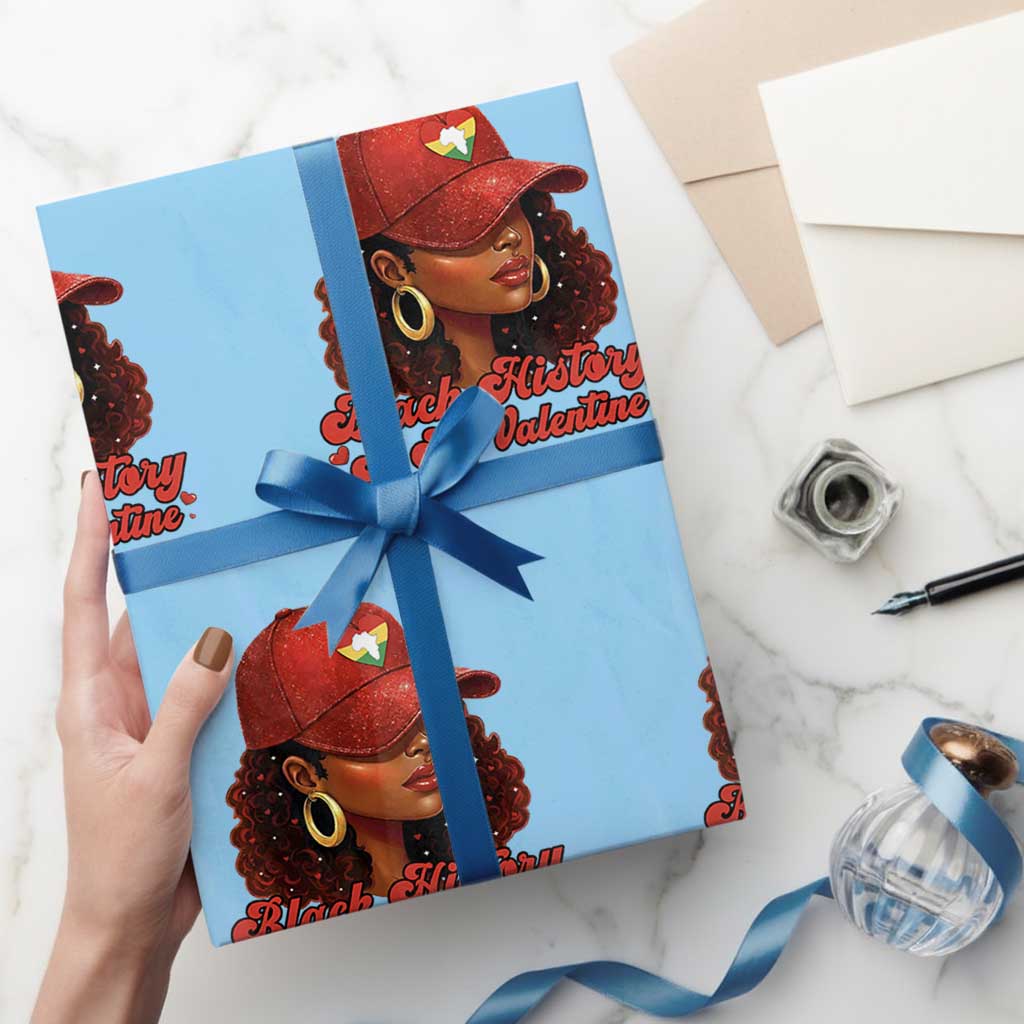 Black History Is My Valentine Wrapping Paper Roll Melanin Pride Valentines Day Gift - Wonder Print Shop