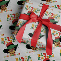 Black History Is My Valentine Wrapping Paper Roll Women Gift For February - Wonder Print Shop