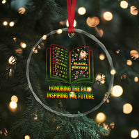 Black History Leaders Book Crystal Glass Ornament African American History For Teachers - Wonder Print Shop