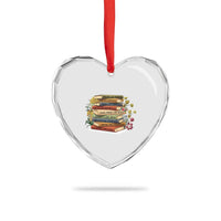 Black History Leaders Book Heart Crystal Glass Ornament African American Teachers - Wonder Print Shop
