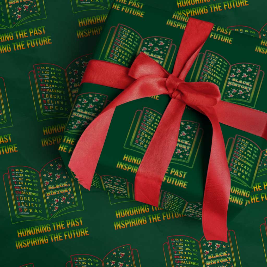 Black History Leaders Book Wrapping Paper Roll African American History For Teachers - Wonder Print Shop