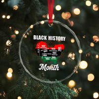 Black History Leaders Crystal Glass Ornament African American Milestones Map Civil Right - Wonder Print Shop