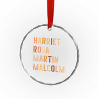 Black History Leaders Crystal Glass Ornament Harriet Rosa Martin Malcolm - Wonder Print Shop