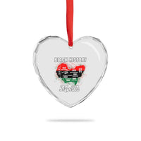 Black History Leaders Heart Crystal Glass Ornament African American Milestones Map Civil Right - Wonder Print Shop