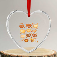 Black History Leaders Heart Crystal Glass Ornament African American Teachers Pride - Wonder Print Shop