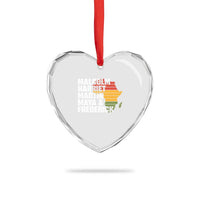 Black History Leaders Heart Crystal Glass Ornament Malcolm Harriet Martin Maya Frederick Africa Map