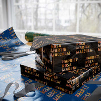 Black History Leaders Wrapping Paper Roll Harriet Rosa Martin Malcolm - Wonder Print Shop