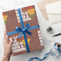 Black History Leaders Wrapping Paper Roll Malcolm Harriet Martin Maya Frederick Africa Map