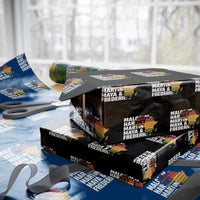 Black History Leaders Wrapping Paper Roll Malcolm Harriet Martin Maya Frederick Africa Map