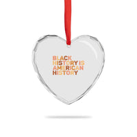 Black History Melanin African American Pride Heart Crystal Glass Ornament - Wonder Print Shop