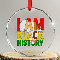 Black History Month African American Crystal Glass Ornament I Am Black History - Wonder Print Shop