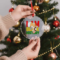 Black History Month African American Crystal Glass Ornament I Am Black History - Wonder Print Shop