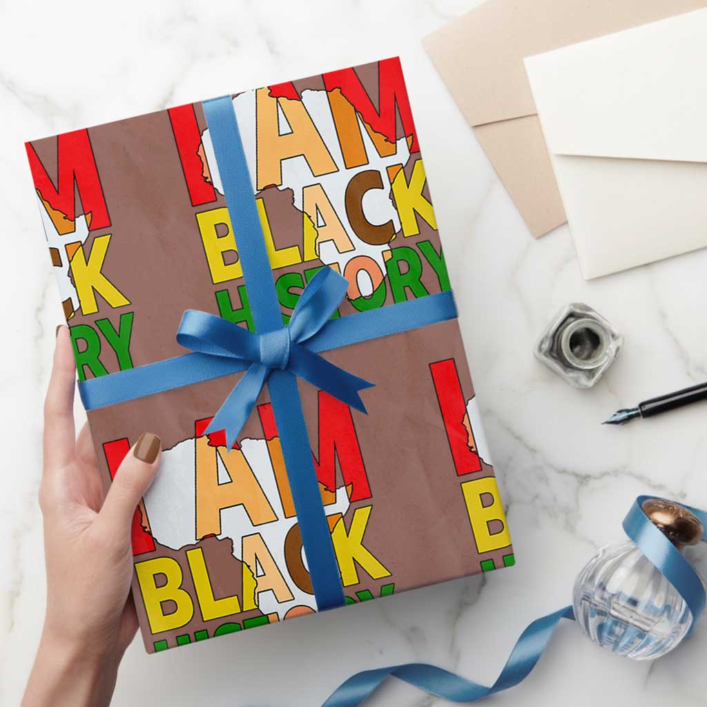 Black History Month African American Wrapping Paper Roll I Am Black History - Wonder Print Shop