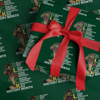 Black History Month Brilliant Brave Bold Wrapping Paper Roll African American Pride
