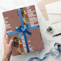 Black History Month Brilliant Brave Bold Wrapping Paper Roll African American Pride
