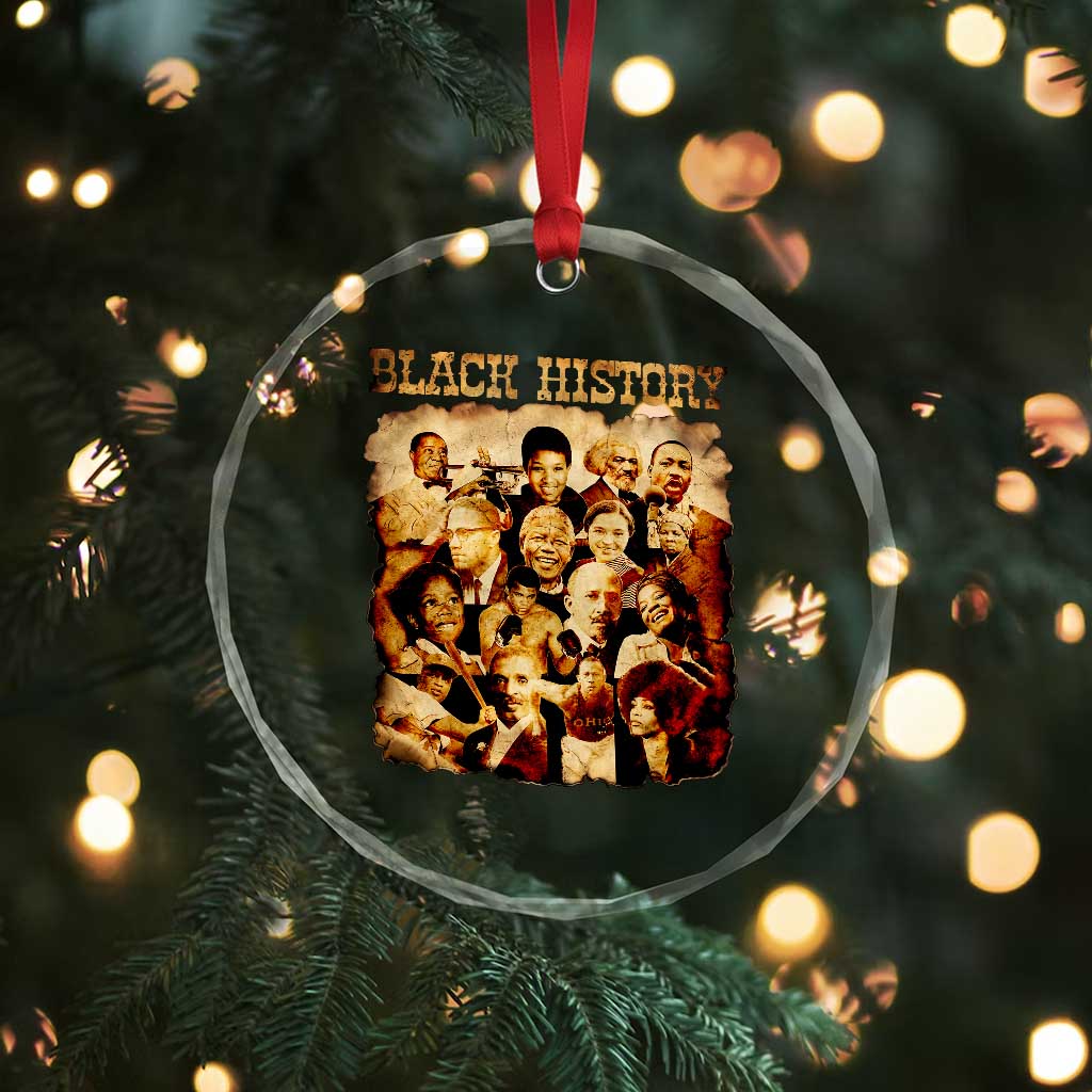 Black History Month Crystal Glass Ornament African American Pride - Wonder Print Shop