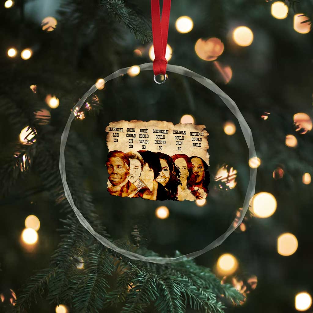 Black History Month Crystal Glass Ornament African American Women Pride - Wonder Print Shop