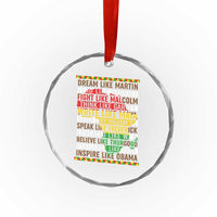 Black History Month Crystal Glass Ornament Dream Like Martin Lead Like Harriet