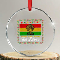 Black History Month Crystal Glass Ornament Honoring The Past Inspiring The Future - Wonder Print Shop