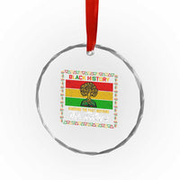 Black History Month Crystal Glass Ornament Honoring The Past Inspiring The Future - Wonder Print Shop