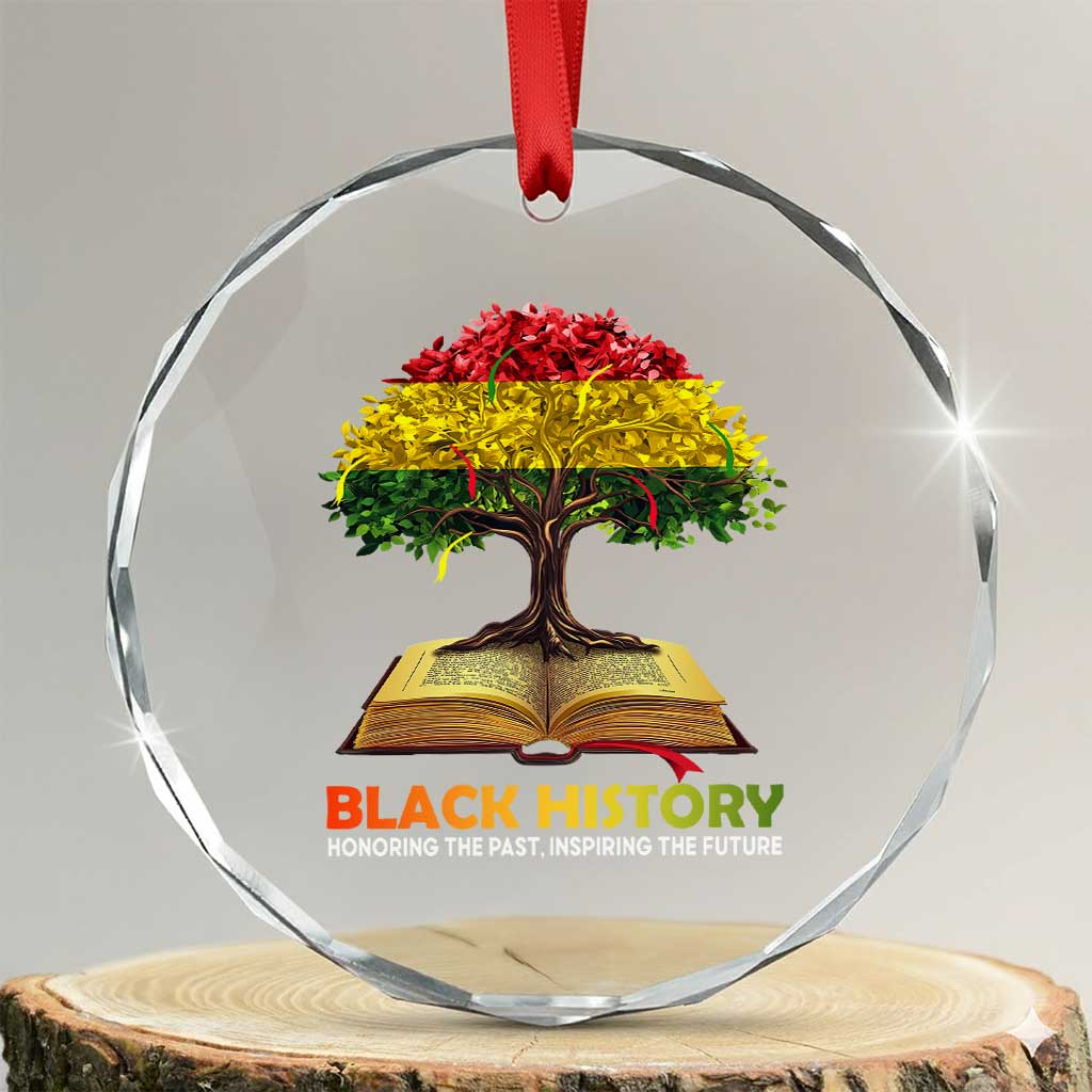 Black History Month Crystal Glass Ornament Honoring The Past Inspiring The Future African American Roots Pride TS02
