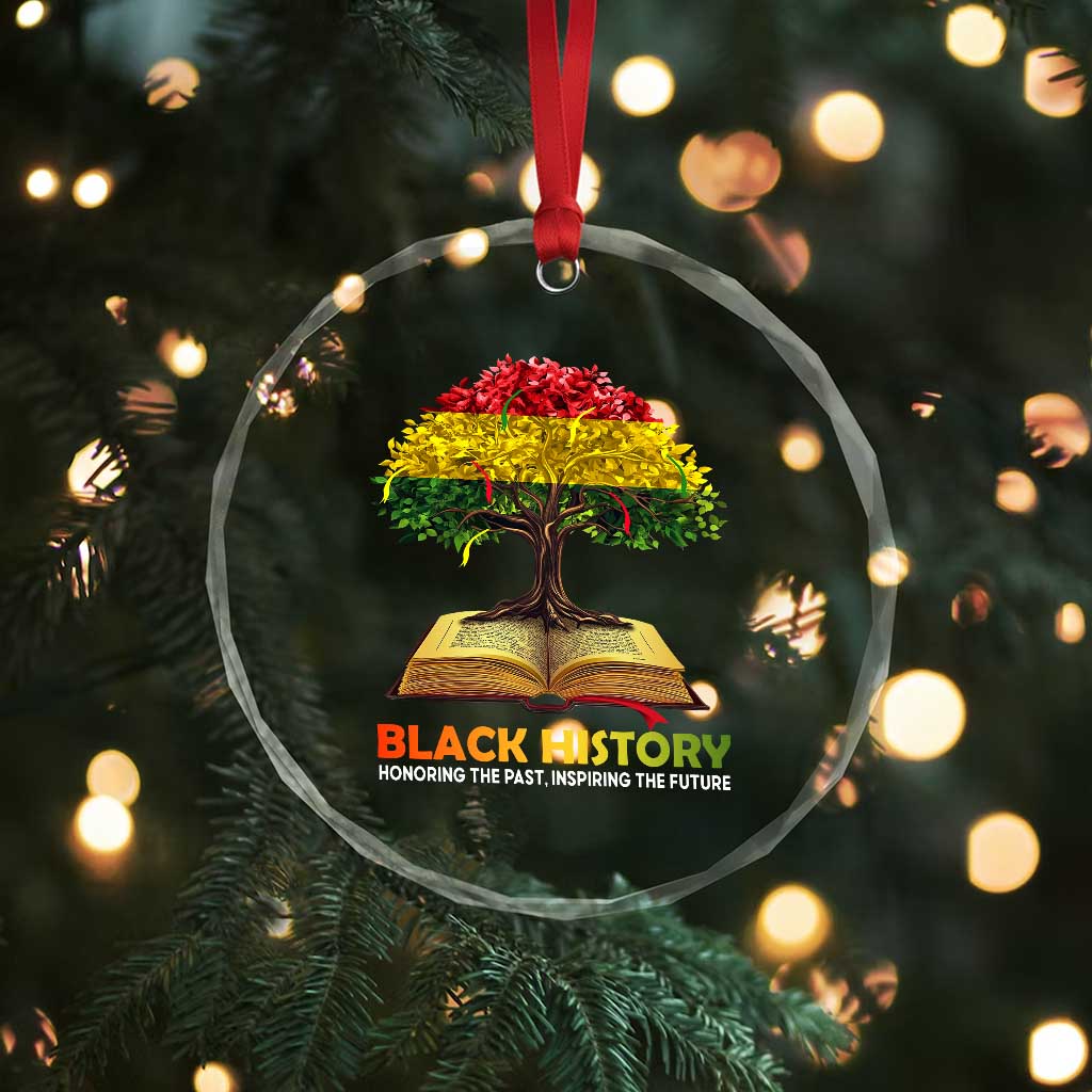 Black History Month Crystal Glass Ornament Honoring The Past Inspiring The Future African American Roots Pride TS02