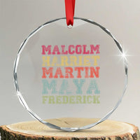 Black History Month Crystal Glass Ornament Malcolm Harriet Martin Maya Frederick Civil Right Leaders - Wonder Print Shop