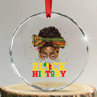 Black History Month Crystal Glass Ornament Messy Pun Afro African American