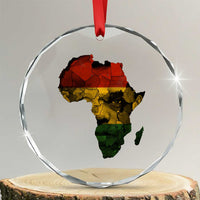 Black History Month Crystal Glass Ornament Pan African Africa Map Black Pride - Wonder Print Shop
