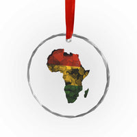 Black History Month Crystal Glass Ornament Pan African Africa Map Black Pride - Wonder Print Shop