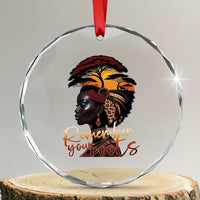 Black History Month Crystal Glass Ornament Remember Your Roots African Safari