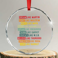 Black History Month Crystal Glass Ornament Retro Inspirational Leaders - Wonder Print Shop