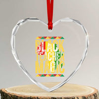 Black History Month Gift Heart Crystal Glass Ornament Black Teacher Magic - Wonder Print Shop