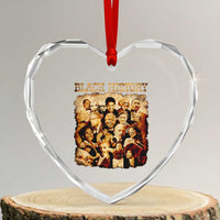 Black History Month Heart Crystal Glass Ornament African American Pride - Wonder Print Shop
