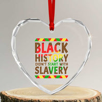 Black History Month Heart Crystal Glass Ornament Black History Month Didn't Start With Slavery