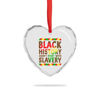 Black History Month Heart Crystal Glass Ornament Black History Month Didn't Start With Slavery