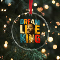 Black History Month Martin Luther King Day Crystal Glass Ornament I Have Dream