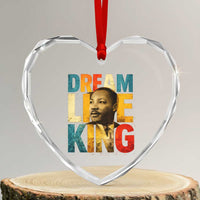 Black History Month Martin Luther King Day Heart Crystal Glass Ornament I Have Dream