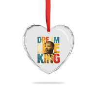 Black History Month Martin Luther King Day Heart Crystal Glass Ornament I Have Dream