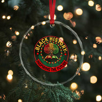 Black History Month Quote Crystal Glass Ornament Honoring The Past Inspiring The Future Gift - Wonder Print Shop