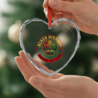 Black History Month Quote Heart Crystal Glass Ornament Honoring The Past Inspiring The Future Gift - Wonder Print Shop